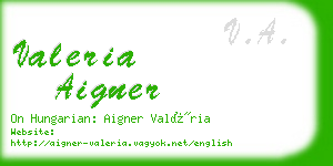 valeria aigner business card